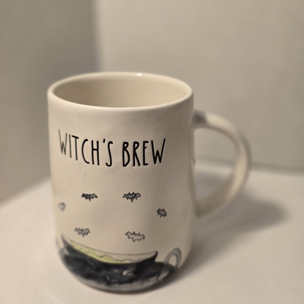 Rae Dunn Witch's Brew Mug -‎ White and Black